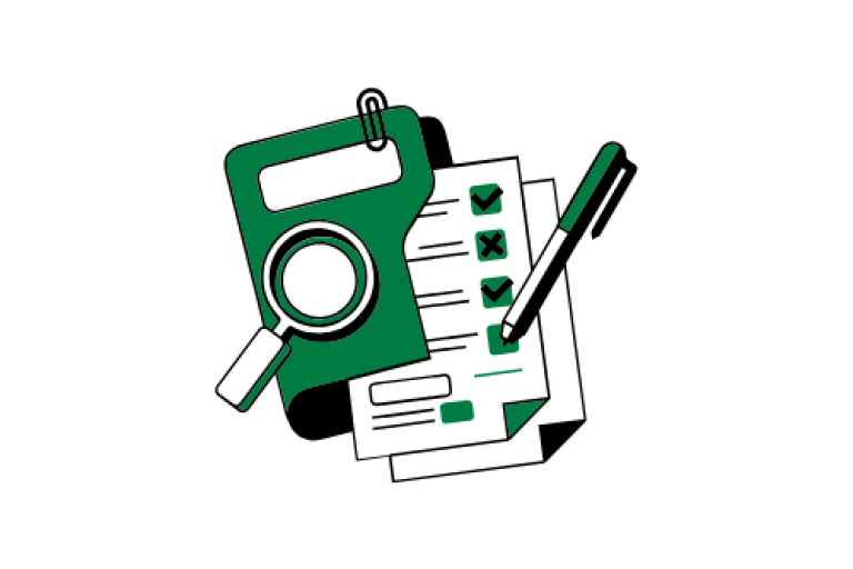 A pen resting on top of a paper file